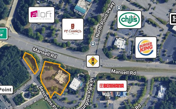 Pictures of Land, Restaurant property located at 2335 Mansell Rd, Alpharetta, GA 30022 for lease - image #1