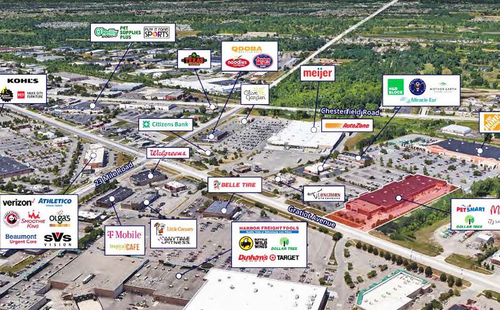 Pictures of Retail property located at 51347- 51405 Gratiot Ave, Chesterfield, MI 48051 for lease - image #1