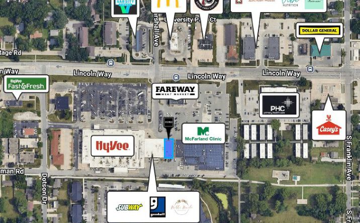 Pictures of Retail property located at 3708 Lincoln Way, Ames, IA 50014 for lease - image #1