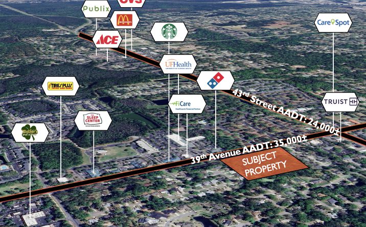 Pictures of Retail, Office, Restaurant property located at 4551 NW 39th Ave, Gainesville, FL 32606 for lease - image #1