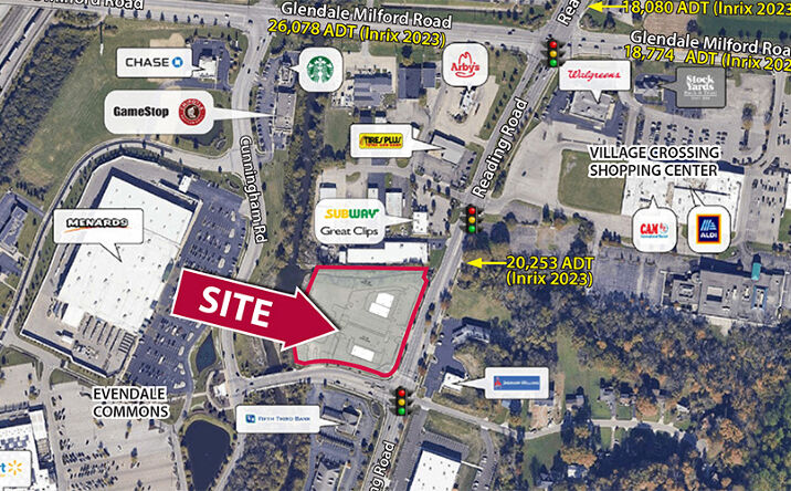 Pictures of Retail, Office, Restaurant property located at 10261 Reading Rd, Cincinnati, OH 45241 for lease - image #1