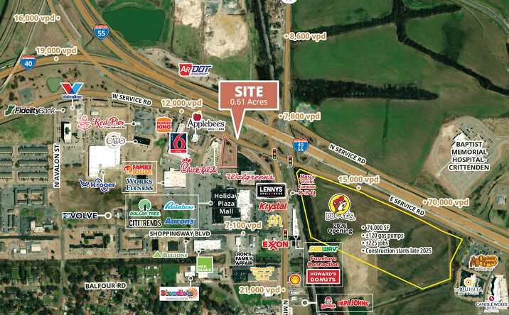 Pictures of Land property located at 206 West Service Rd, West Memphis, AR 72301 for lease - image #1