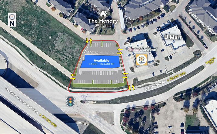 Pictures of Retail property located at 2000 W Campbell Rd, Garland, TX 75044 for lease - image #1
