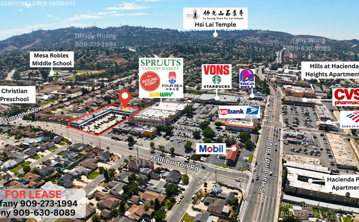 Pictures of Retail, Office, Restaurant property located at 15902-15946 Halliburton Rd, Hacienda Heights, CA 91745 for lease - image #1