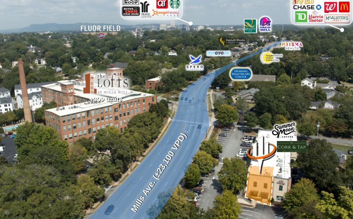 Pictures of Retail property located at 409 Mills Ave, Greenville, SC 29605 for lease - image #1