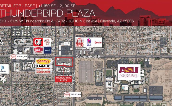 Pictures of Retail property located at 5139 W Thunderbird Rd, Glendale, AZ 85306 for lease - image #1