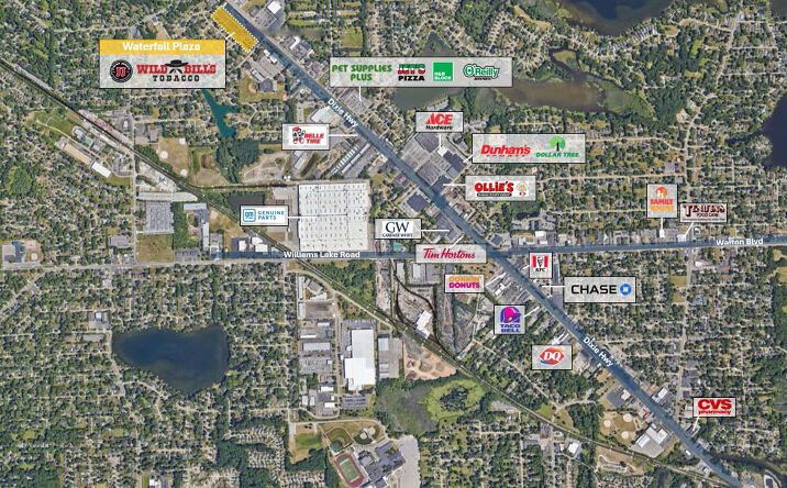 Pictures of Retail property located at 5623-5725 Dixie Highway, Waterford, MI 48329 for lease - image #1