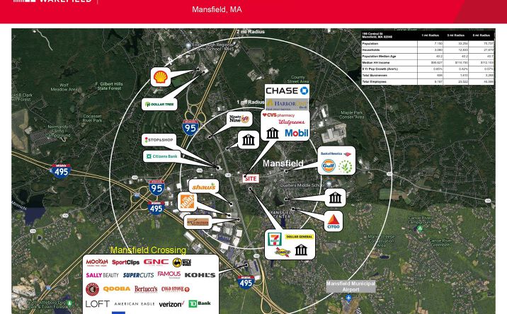 Pictures of Land property located at 234 Central St, Mansfield, MA 02048 for lease - image #1
