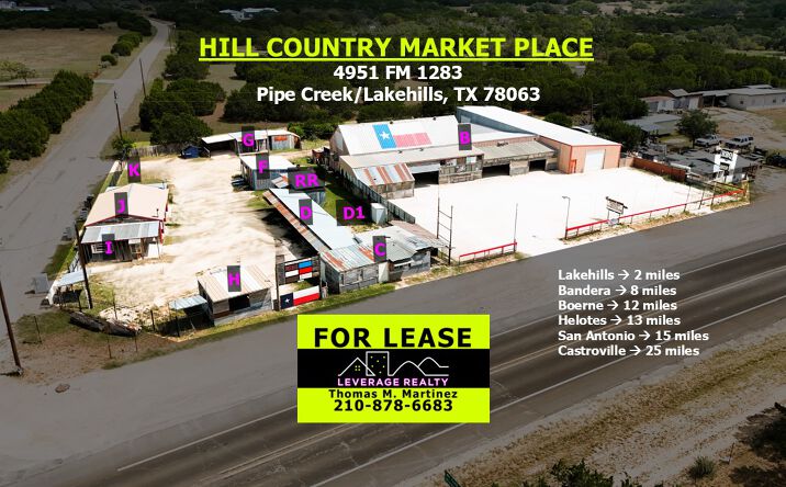 Pictures of Retail, Office, Restaurant property located at 4951 FM1283, Lakehills, TX 78063 for lease - image #1