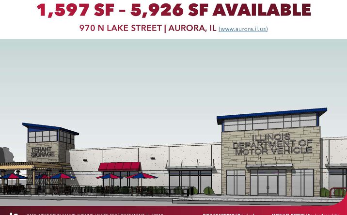 Pictures of Retail, Office, Restaurant property located at 970 N Lake Street, Aurora, IL 60506 for lease - image #1