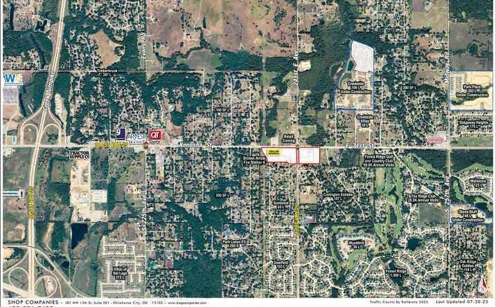 Pictures of Retail, Land property located at S 241st E Avenue & E Kenosha Street, Broken Arrow, OK 74014 for lease - image #1