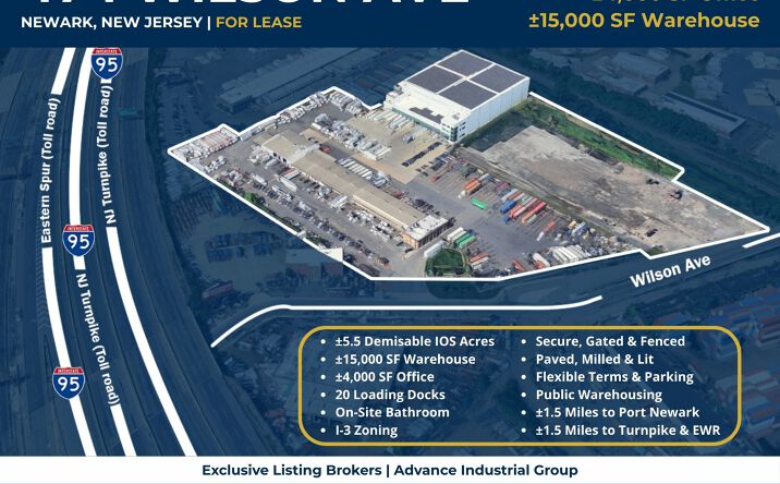 Pictures of Industrial, Land, Office property located at 474 Wilson Ave, Newark, NJ 07105 for lease - image #1