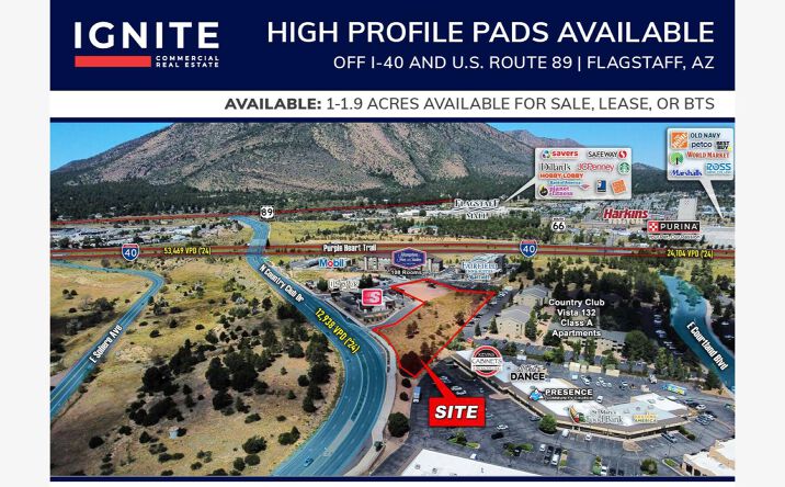 Pictures of Retail, Land property located at Country Club & I-40, Flagstaff, AZ 86004 for lease - image #1