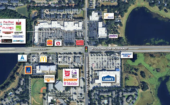 Pictures of Retail property located at 8805 W Colonial Dr, Ocoee, FL 34761 for lease - image #1