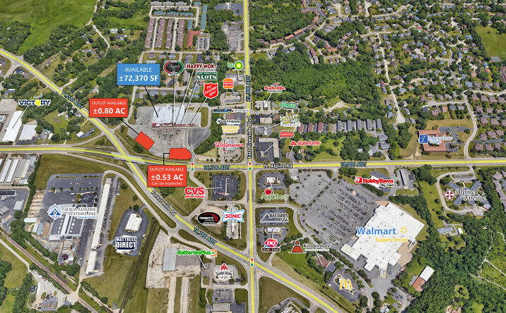 Pictures of Retail, Land property located at 6550 N Alpine Rd, Loves Park, IL 61111 for lease - image #1