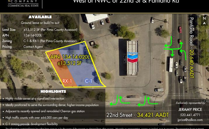 Pictures of Land property located at West of NWC of 22nd St & Pantano Rd, Tucson, AZ 85710 for lease - image #1