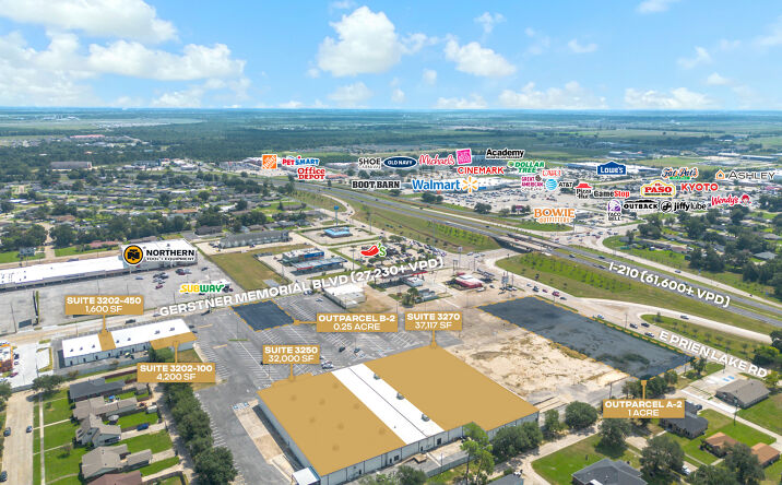 Pictures of Retail, Land property located at 3202-3270 Gerstner Memorial Dr, Lake Charles, LA 70601 for lease - image #1
