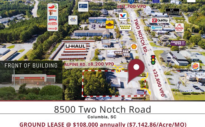 Pictures of Land, Special Purpose, Retail property located at 8500 Two Notch Rd, Columbia, SC 29223 for lease - image #1