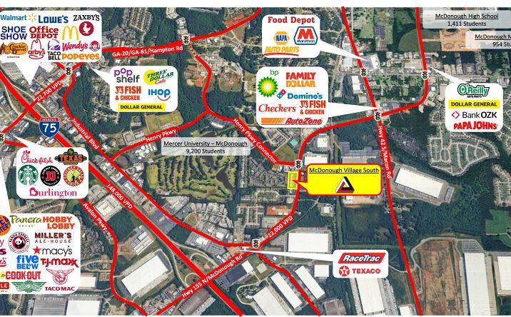 Pictures of Retail property located at 386-424 GA-155 S, McDonough, GA 30253 for lease - image #1