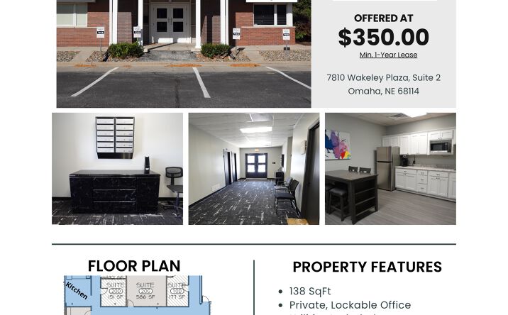 Pictures of Office property located at 7810 Wakeley Plaza, Omaha, NE 68114 for lease - image #1
