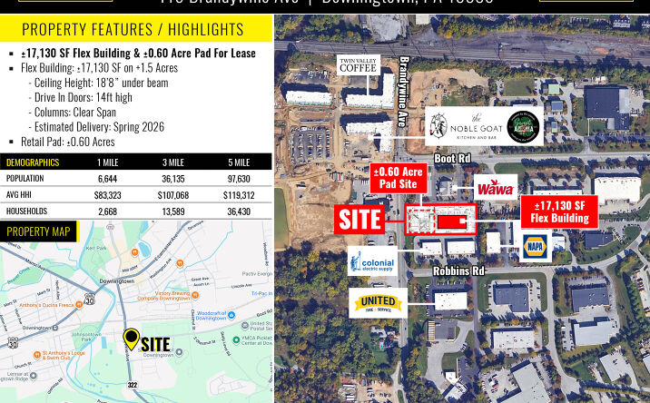 Pictures of Land property located at 415 Brandywine Ave, Downingtown, PA 19335 for lease - image #1