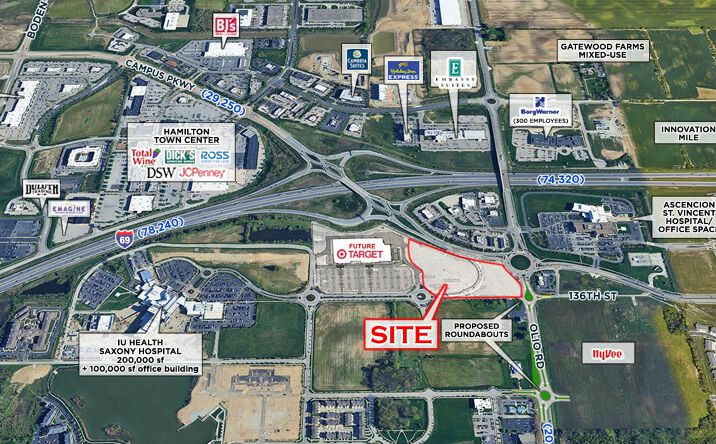 Pictures of Retail, Land property located at Nwc of E. 136th St. & Olio Rd, Fishers, IN 46037 for lease - image #1