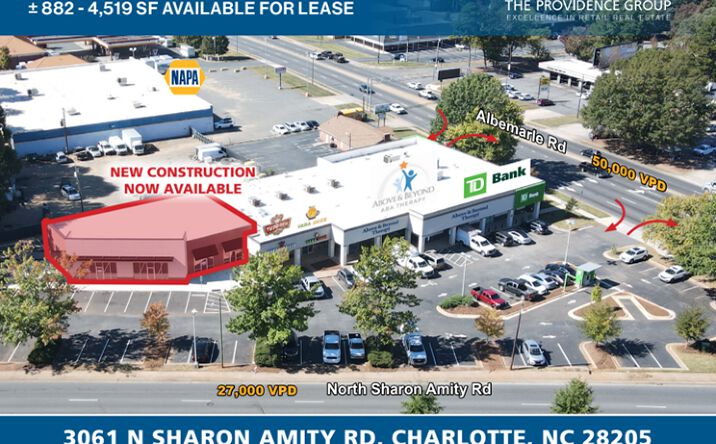 Pictures of Retail property located at 3061 N Sharon Amity Rd, Charlotte, NC 28205 for lease - image #1