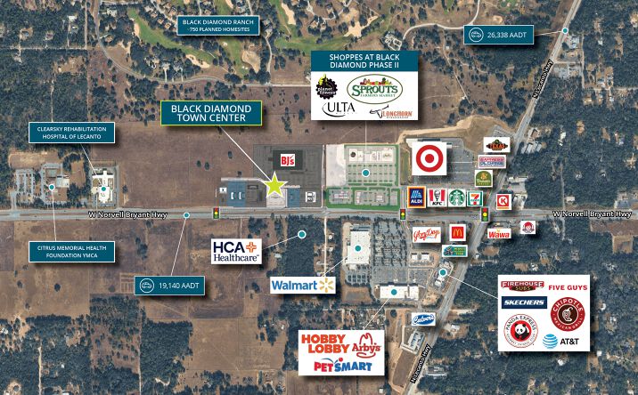 Pictures of Retail, Restaurant property located at W Norvell Bryant Hwy & N Lecanto Hwy, Lecanto, FL 34461 for lease - image #1