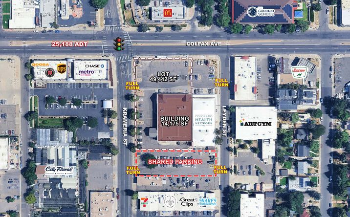 Pictures of Retail property located at 6200 E Colfax Ave, Denver, CO 80220 for lease - image #1