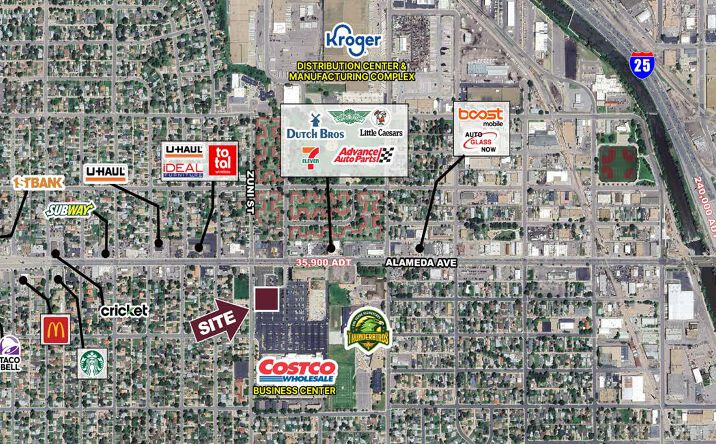 Pictures of Retail, Restaurant property located at NEC Alameda Ave & Zuni St, Denver, CO 80223 for lease - image #1