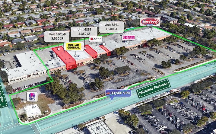 Pictures of Retail property located at 6819 Miramar Pkwy, Miramar, FL 33023 for lease - image #1