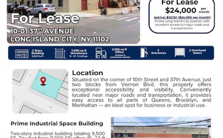 Pictures of Office, Industrial property located at 10-01 37th Ave, long island city, NY 11101 for lease - image #1