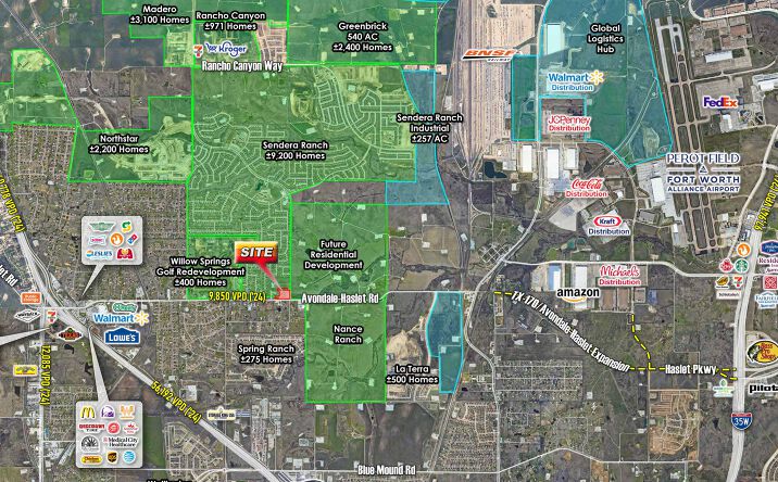 Pictures of Retail property located at NWQ of Avondale-Haslet Rd & Sendera Ranch Blvd, Fort Worth, TX 76052 for lease - image #1