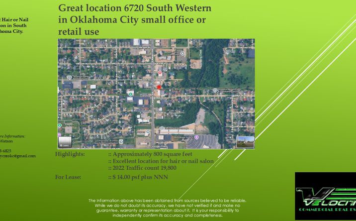 Pictures of Retail, Office property located at 6720 S Western Ave, Oklahoma City, OK 73139 for lease - image #1