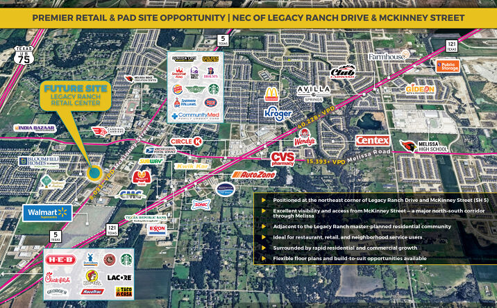 Pictures of Retail property located at 2301 McKinney St, Melissa, TX 75454 for lease - image #1