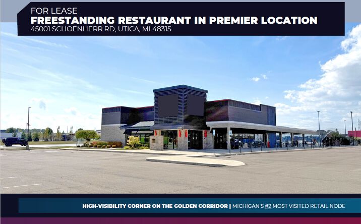 Pictures of Retail, Restaurant property located at 45001 Schoenherr Rd, Utica, MI 48315 for lease - image #1