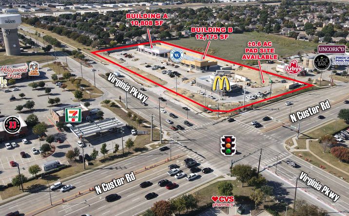 Pictures of Retail property located at NWC Custer Rd & Virginia Pkwy, McKinney, TX 75071 for lease - image #1