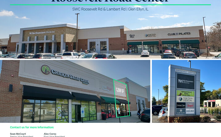 Pictures of Retail property located at 293 Roosevelt Rd, Glen Ellyn, IL 60137 for lease - image #1