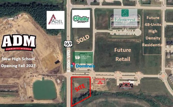 Pictures of Retail, Land, Restaurant property located at 711 Common Pl, Adel, IA 50003 for lease - image #1