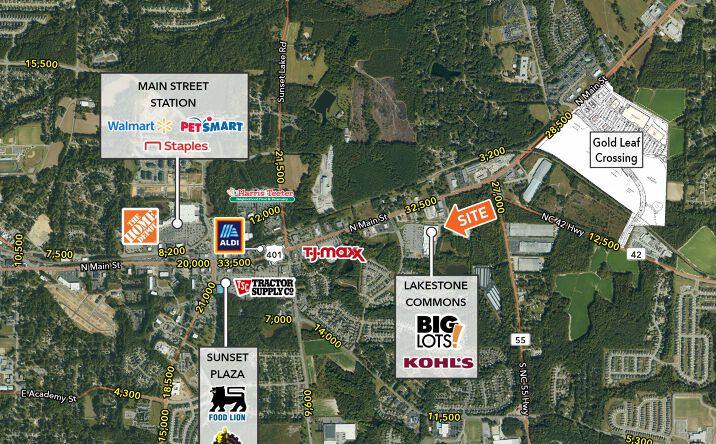 Pictures of Retail property located at 640 Lakestone Commons Ave, Fuquay-Varina, NC 27526 for lease - image #1