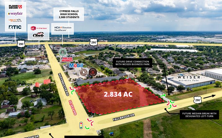 Pictures of Retail, Land property located at Southwest Corner of Fallbrook Dr & Huffmeister Rd, Houston, TX 77065 for lease - image #1