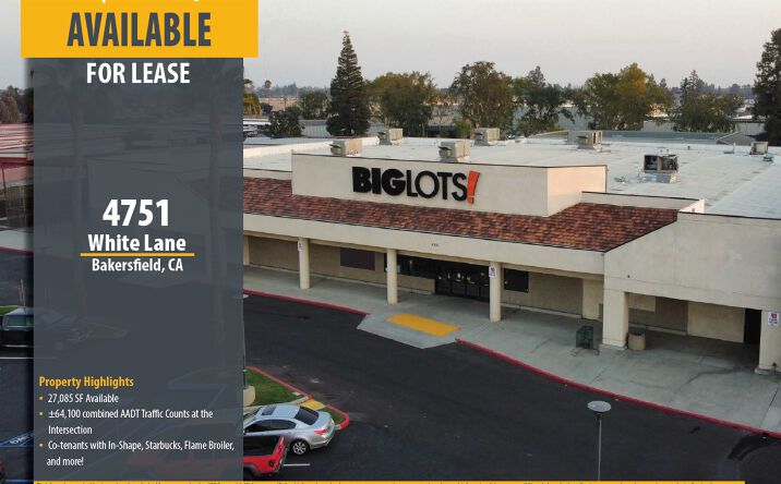 Pictures of Retail property located at 4751 White Ln, Bakersfield, CA 93309 for lease - image #1