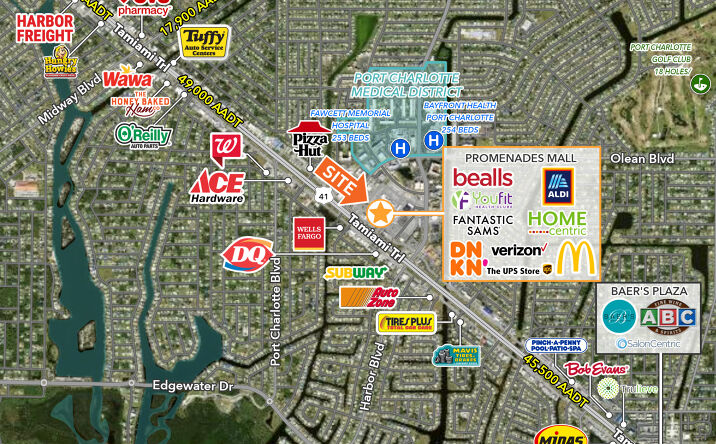 Pictures of Retail property located at 3280 Tamiami Trl, Port Charlotte, FL 33952 for lease - image #1