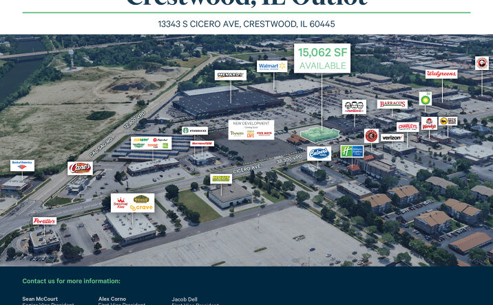 Pictures of Retail property located at 13343 S Cicero Ave, Crestwood, IL 60445 for lease - image #1