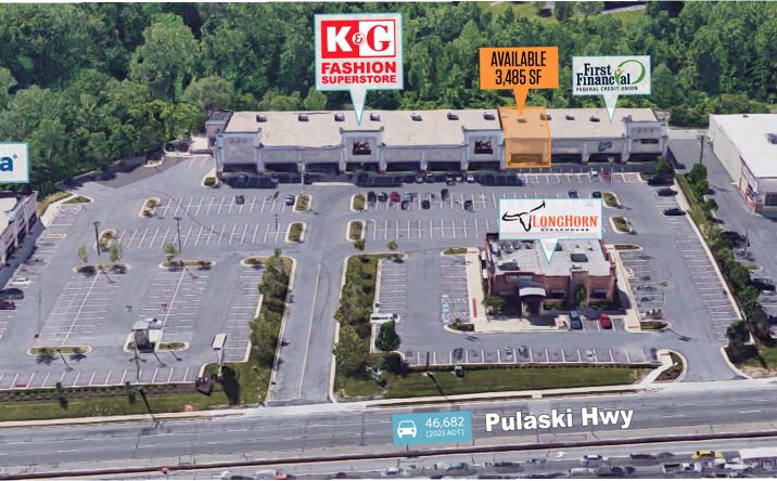 Pictures of Retail property located at 8665 Pulaski Hwy, Rosedale, MD 21237 for lease - image #1