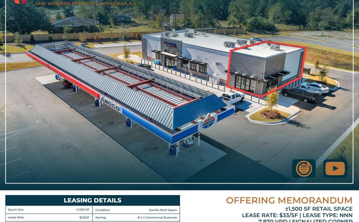 Pictures of Retail property located at 4505 Windsor Spring Rd, Hephzibah, GA 30815 for lease - image #1