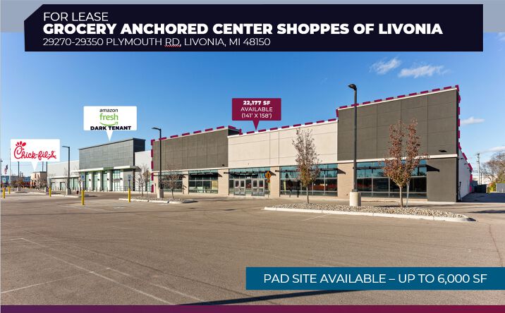 Pictures of Retail property located at 29270-29350 Plymouth Rd, Livonia, MI 48150 for lease - image #1