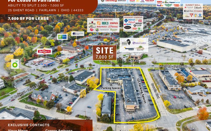 Pictures of Retail property located at 25 Ghent Rd, Fairlawn, OH 44333 for lease - image #1