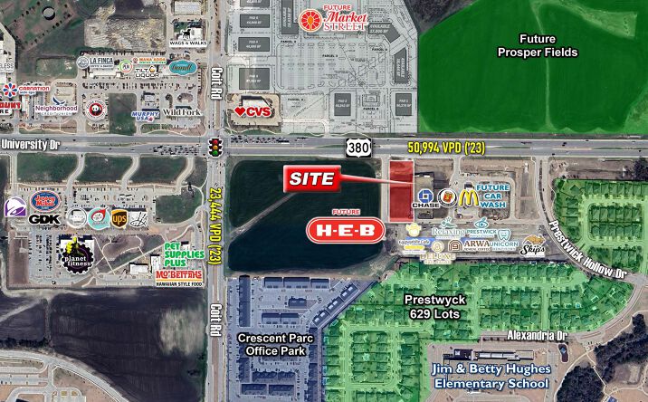 Pictures of Land property located at SEQ of Us-380 & Coit Rd, McKinney, TX 75071 for lease - image #1