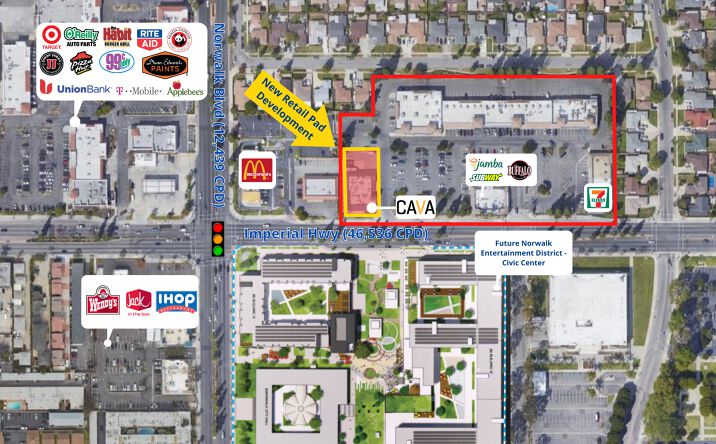 Pictures of Retail property located at 12241 Imperial Hwy., Norwalk, CA 90650 for lease - image #1